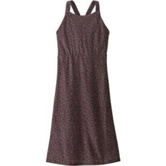 Patagonia Magnolia Spring Dress Sz XS Stretch Brown Built In Bra - Picture 2 of 10